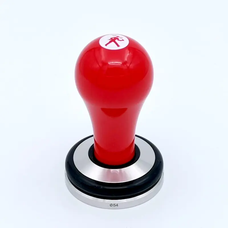 Olympia Express Tamper 54mm rot mit Logo für Maximatic