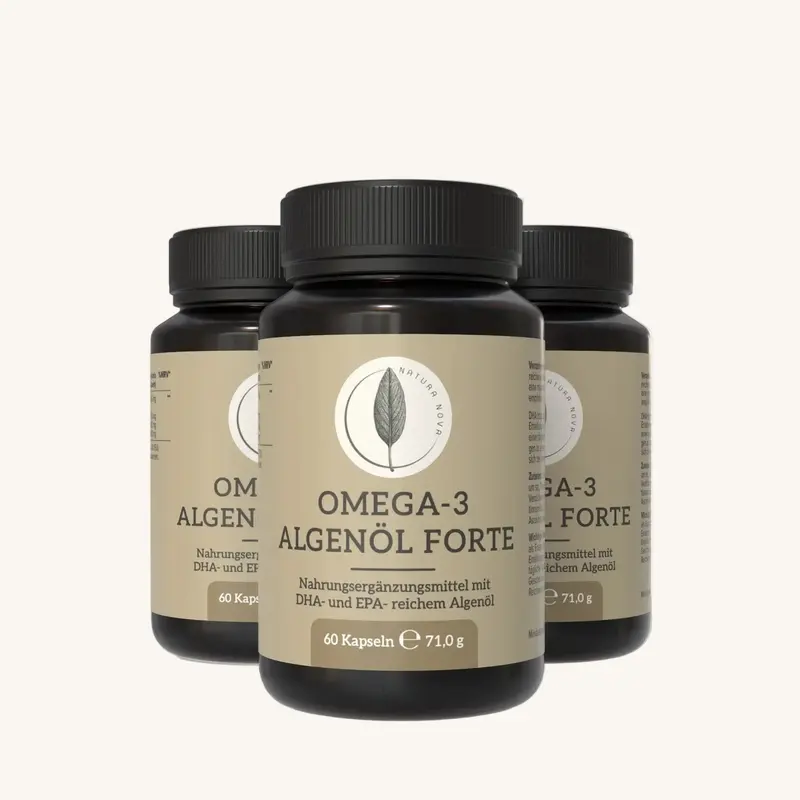 Omega-3 Algenöl Forte Kapseln – Vorteilspack 3 × 60 Stück