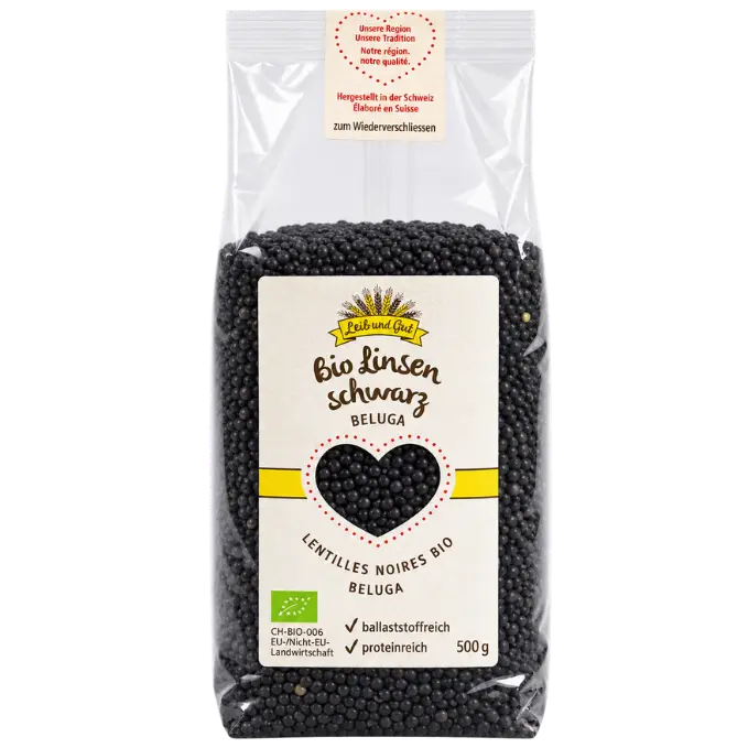 Organic Black Lentils (Beluga) - 500 g