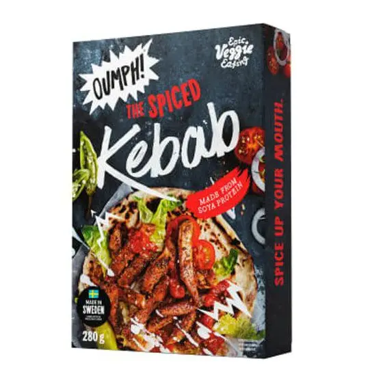 Oumph! In Spiced Kebab Vegetarisk Fryst - Vegetarian Spiced  Kebab Frozen 280 g