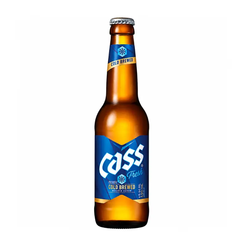 Pack de 6 bières blondes coréennes - CASS - 330 ml