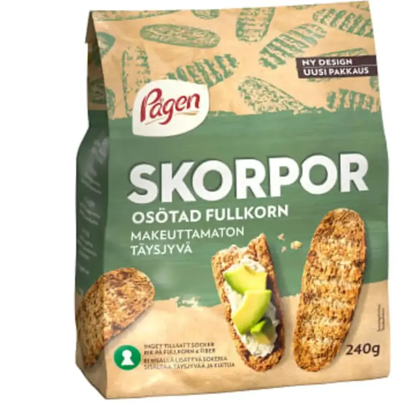 Pågen Fullkorn Skorpor - Whole grain rusks - 240g