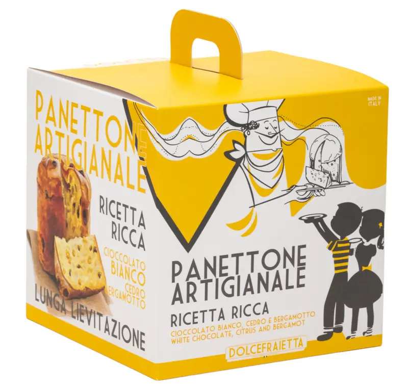 Panettone Zitronatzitrone, Bergamotte und weisse Schokolade – Vorbestellung