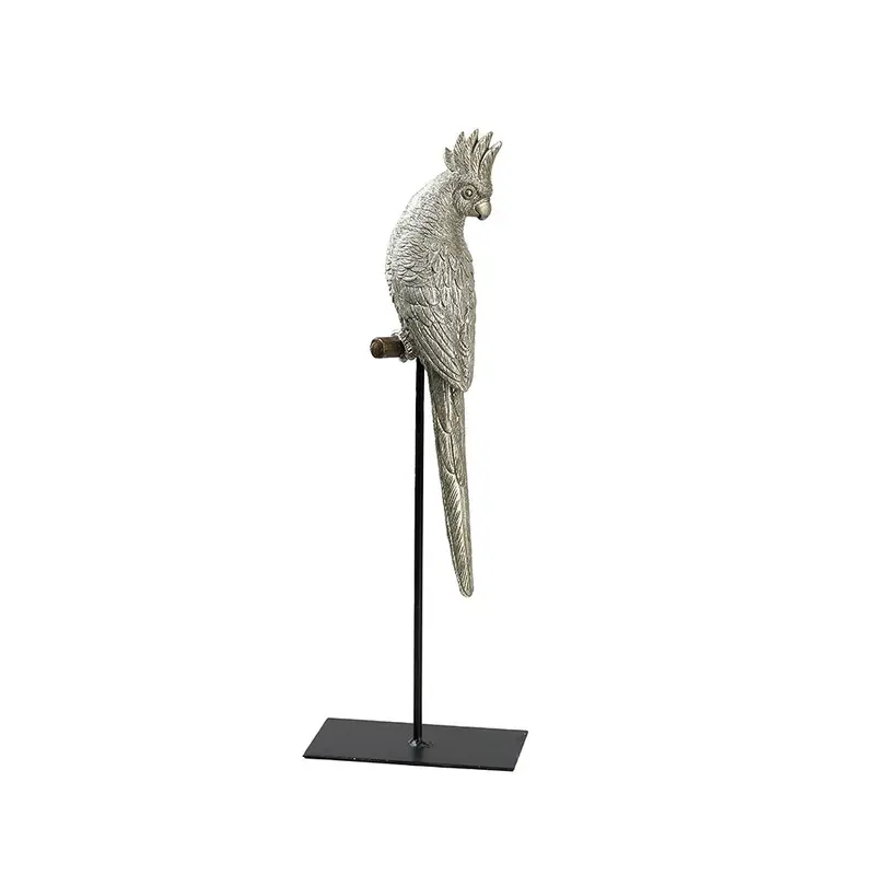 Papagei silber H41cm