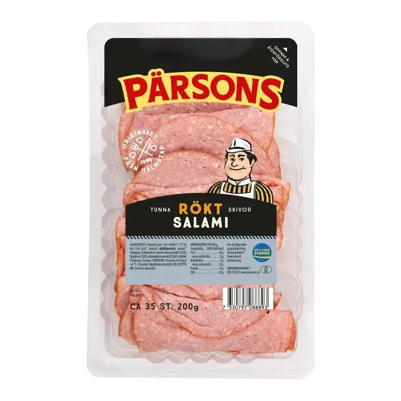 Pärsons Rökt Salami Tunna Skivor - Sliced Salami 200g