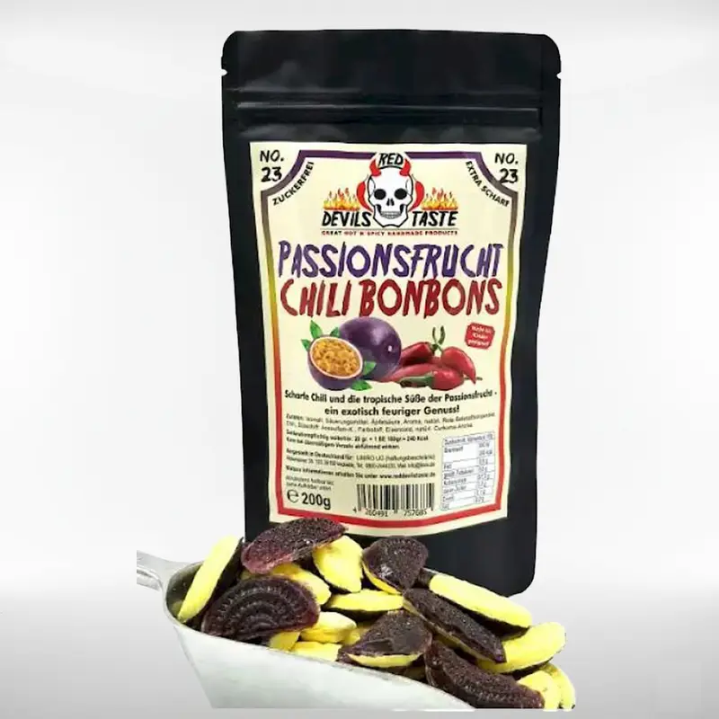 Passionsfrucht Chili Bonbons | scharf, tropisch, fruchtig | 200 g
