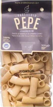Pasta di Gragnano I.G.P. Rigatoni "Pepe"