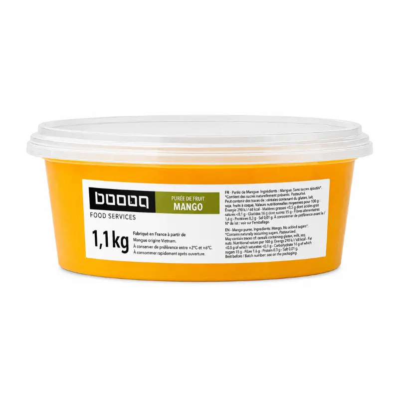 Perles éclatantes saveur mangue pour bubble tea (popping boba) - 1.1 kg
