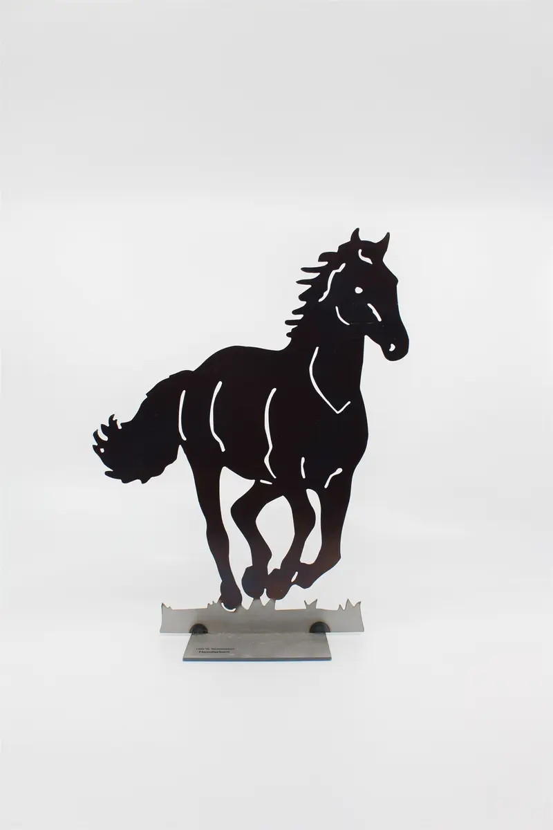Pferd galoppierend Eisen H 24cm