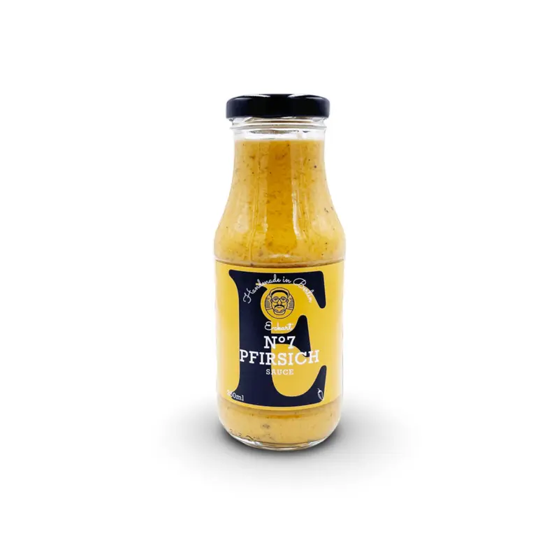 Pfirsich - Senf Grill Sauce - Eckart handmade in Berlin - Vegan 250ml