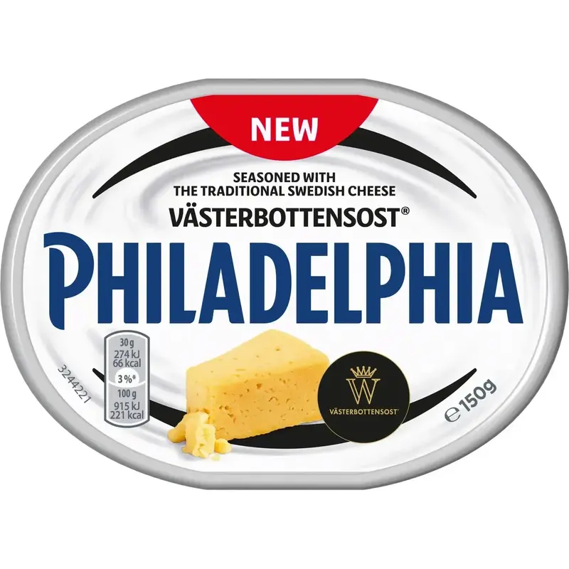 Philadelphia Färskost med Västerbottensost - Cream cheese with Västerbottensost 150 g