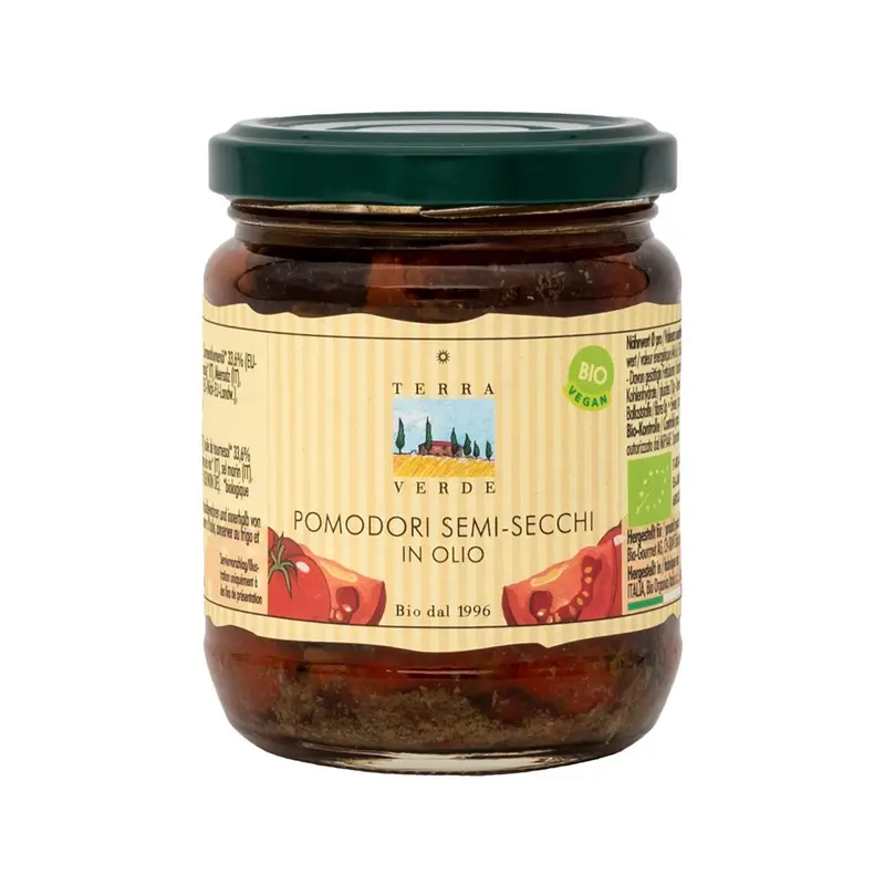 Pomodori semi-secchi in Olio, EU Bio, 190g (halbgetrocknete Tomaten)