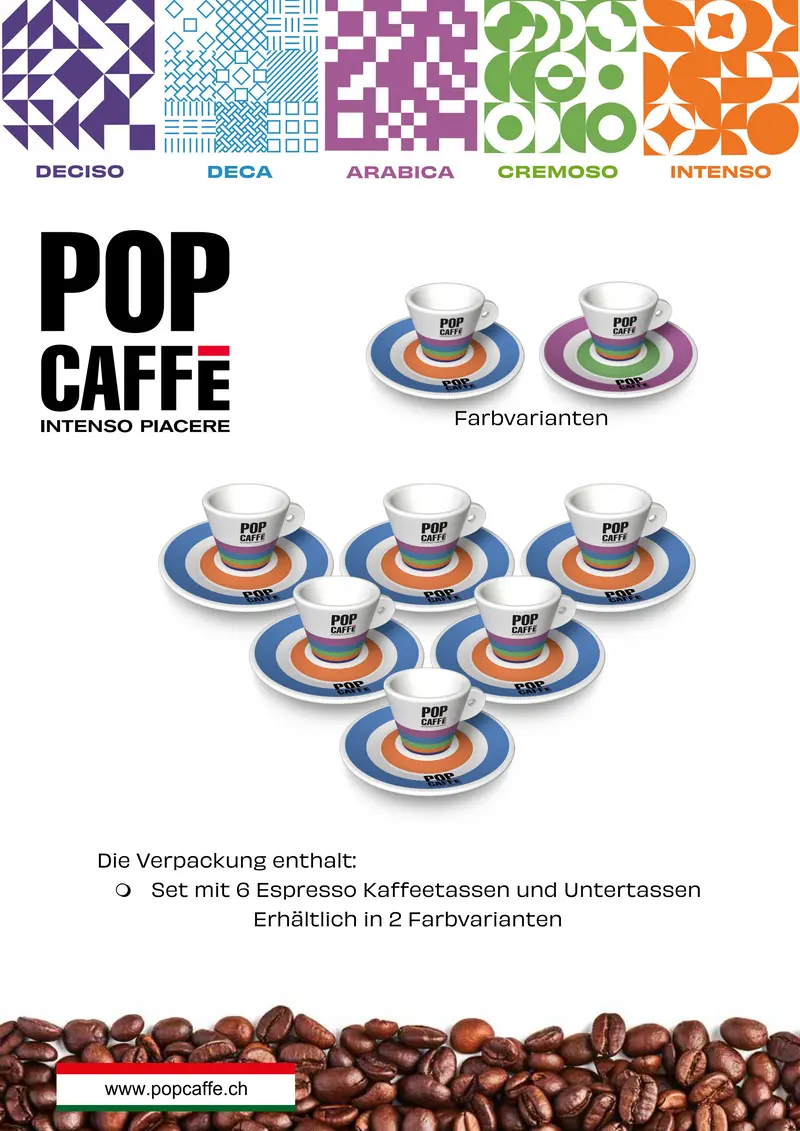POP CAFFÈ Kaffeetassen-Set blau