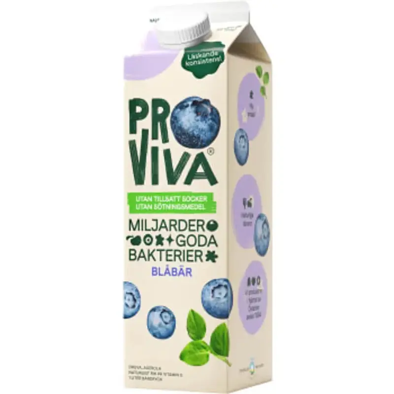 ProViva Fruktdryck Blåbär - Blueberry Fruitdrink - 1L
