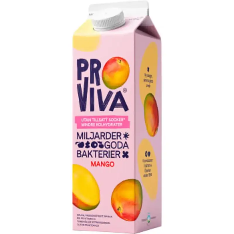 ProViva Fruktdryck Mango Utan tillsatt socker - Mango Fruitdrink - 1L