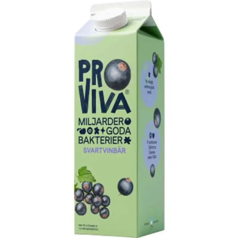 ProViva Fruktdryck Svartvinbär - Blackcurrant Fruitdrink - 1L