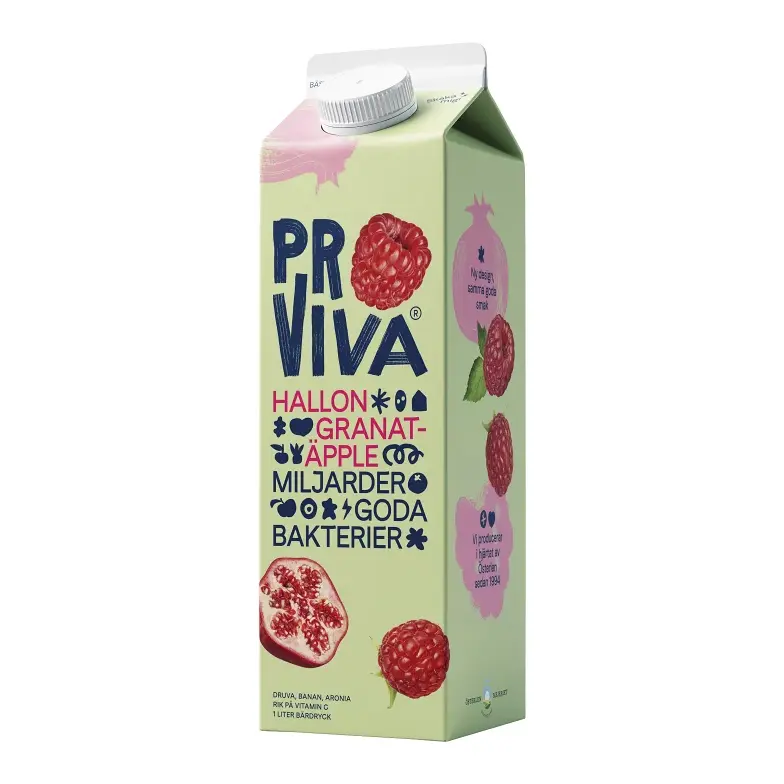ProViva Hallon & Granatäpple - Raspberry & Pomegranate Fruitdrink 1L