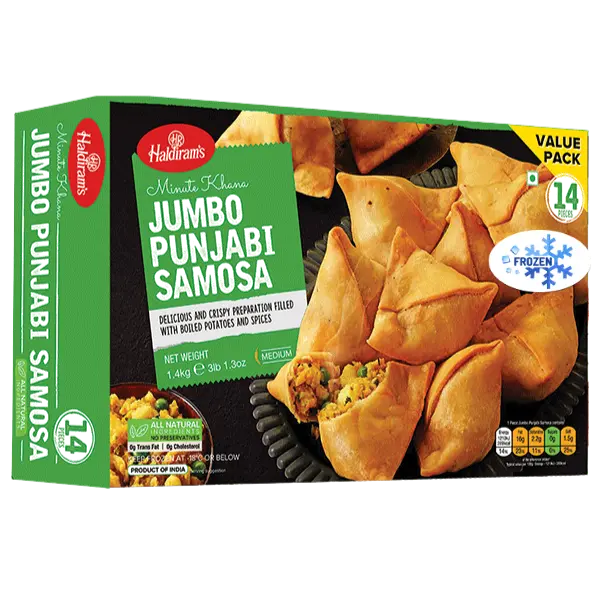 Punjabi Samosa Jumbo (14 Pcs) Frozen - 1.4 kg