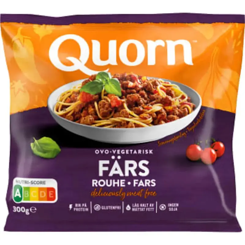 Quorn Vegetarisk färs Fryst  - Vegetarian mince Frozen - 300 g