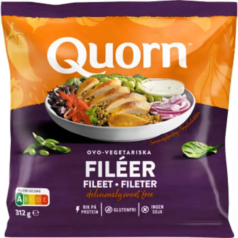 Quorn Vegetariska Filéer Fryst  - Vegetarian Fillets Frozen - 312 g