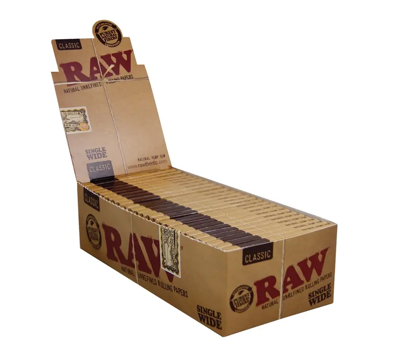 RAW Classic | Single Wide | Double Window | 25x 100 Blatt