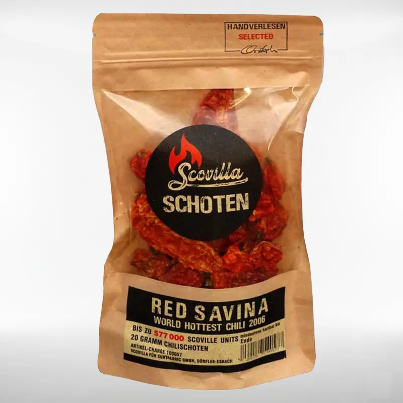 Red Savina Chilis | tropisch, fruchtig | getrocknet | 20 g