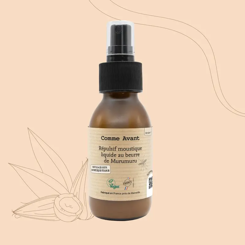 Répulsif anti-moustique liquide au beurre de murumuru
