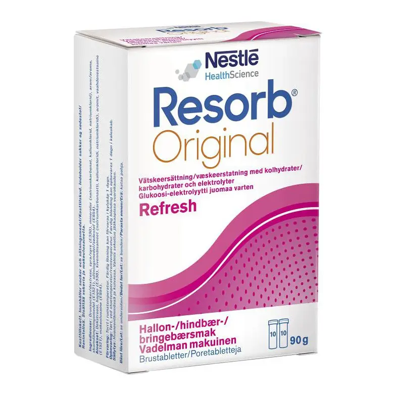 Resorb Vätskeersättning Hallon - Hydration Tablets Raspberry 2x20 pcs 90 gr