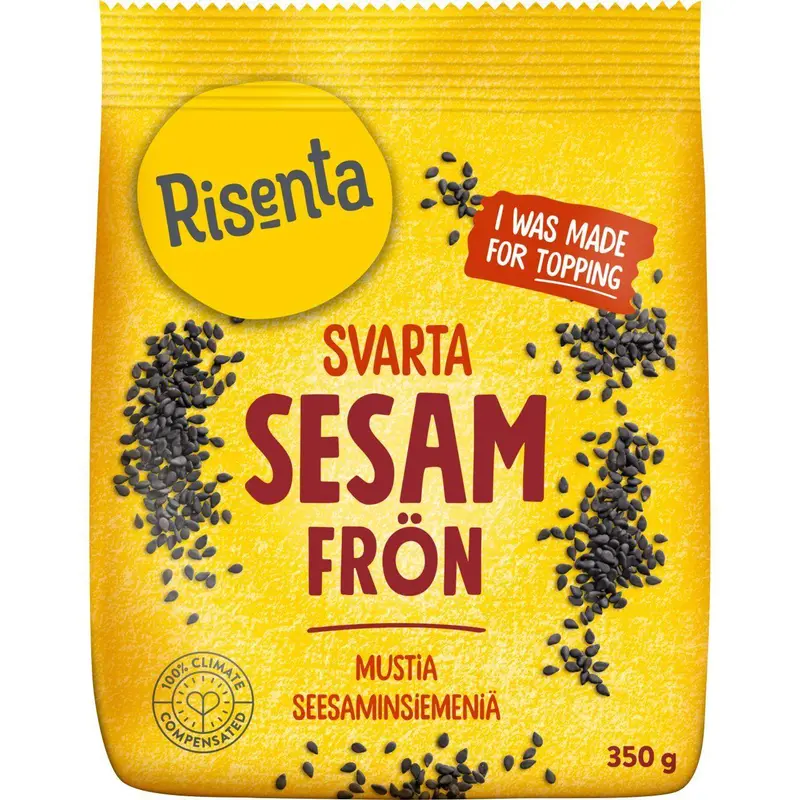 Risenta Svarta Sesamfrön - Black Sesame Seeds - 350g