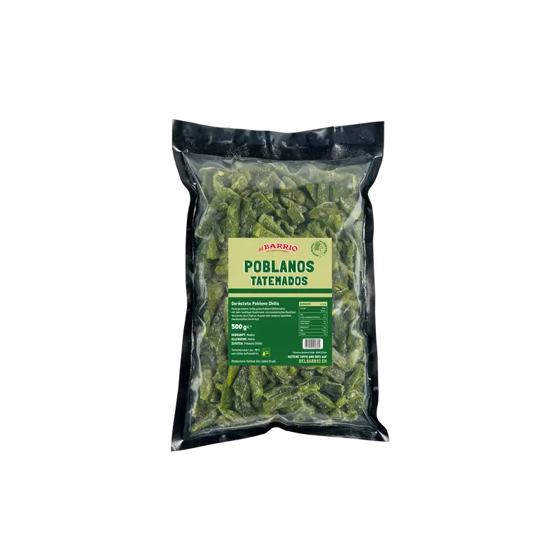 Roasted Poblano Chile Strips (Frozen)