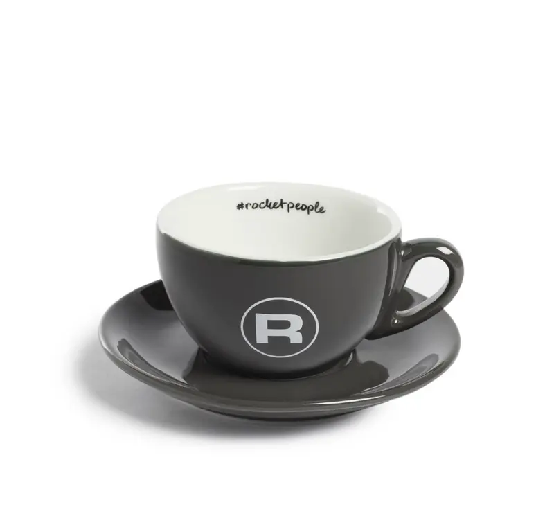 Rocket Tassenset "Cappuccino #Rocketpeople" - 6 Stück, grau