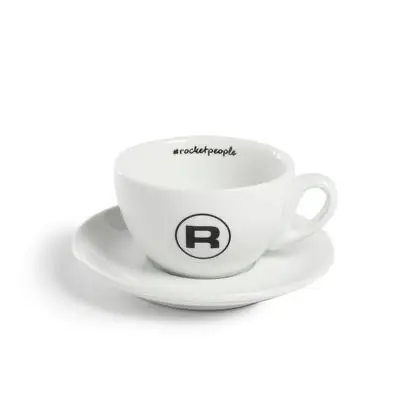 Rocket Tassenset "Cappuccino #Rocketpeople" - 6 Stück, weiss