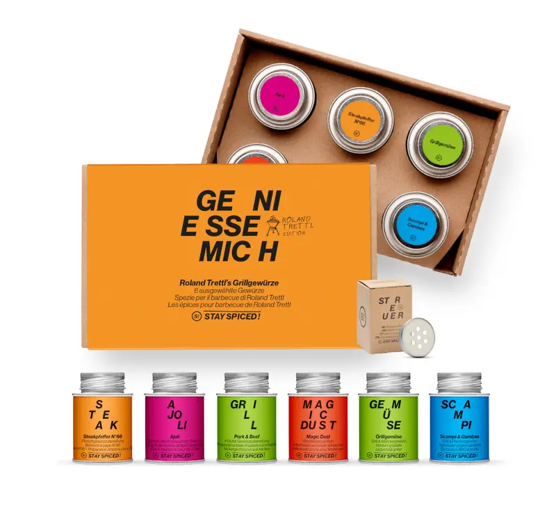 Roland Trettl GRILL | Gewürze Set | 6er Geschenkbox