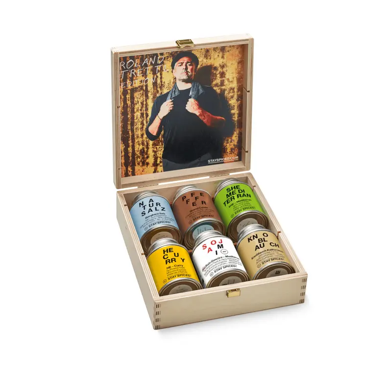 Roland Trettl STARTER | Gewürze Set | 6er Holzkiste
