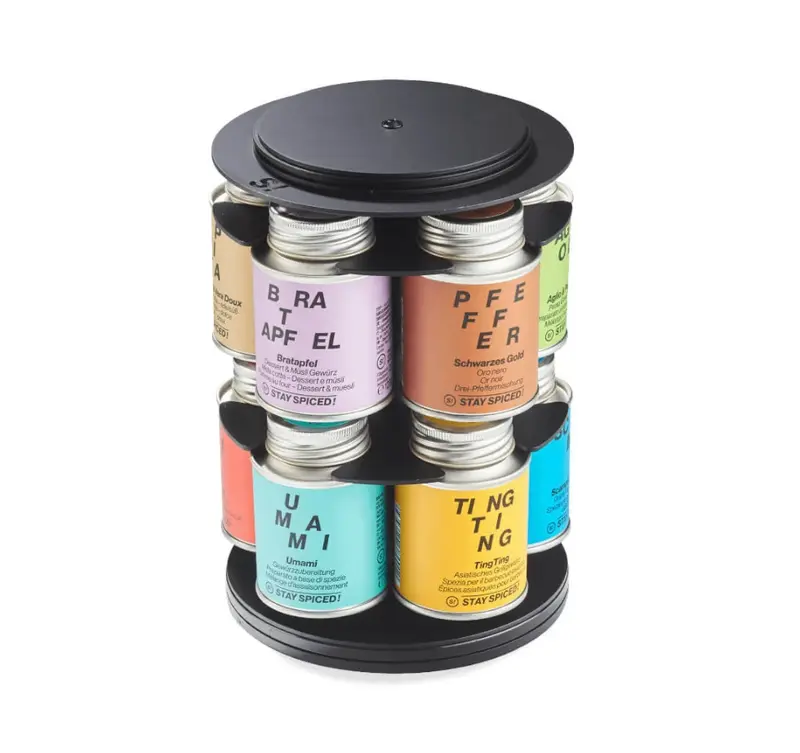 S! Gewürzregal - Dreh-Regal - exklusiv für 10 Stück Gewürzdosen 170 ml