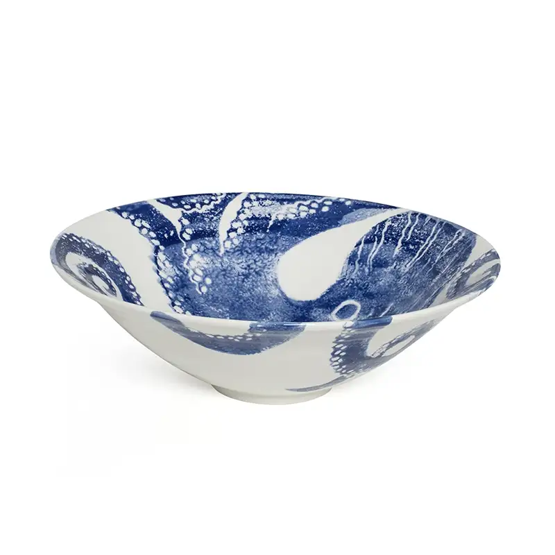 Salatschüssel Octopus blau