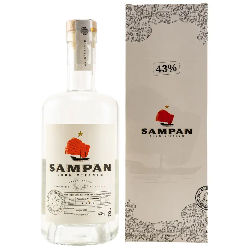 SAMPAN Classic White Rhum 43% (Vietnam) in GP