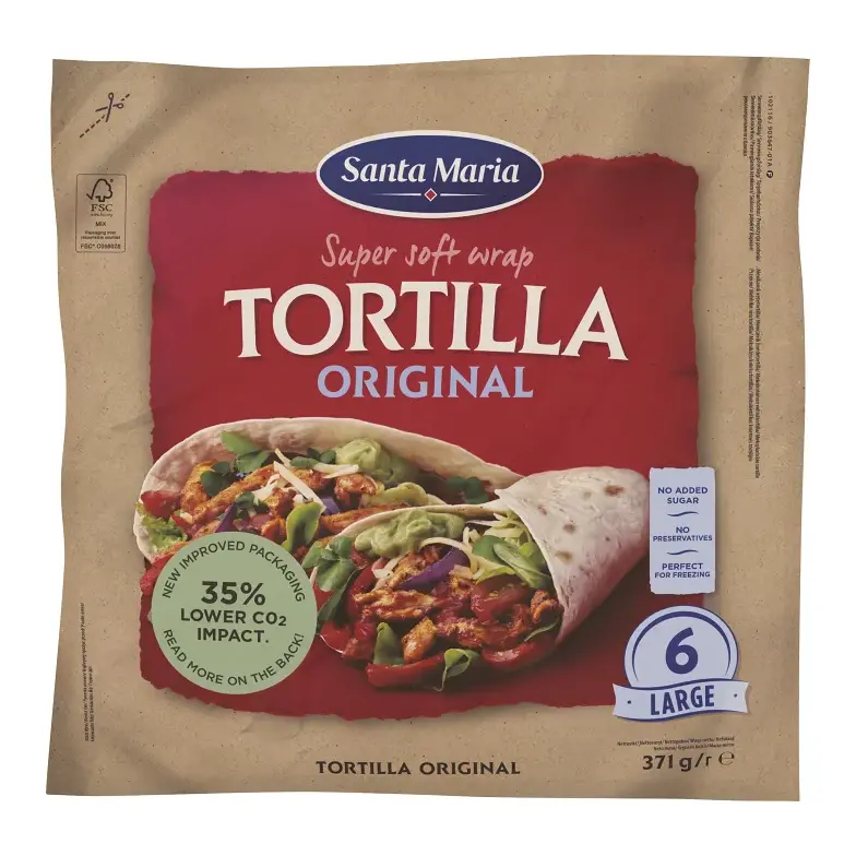 Santa Maria Tortilla Original Large - Tortilla Wraps 6p 371 g