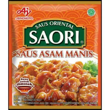 Saori Saos Asam Manis Sachet 25ml@10 pax