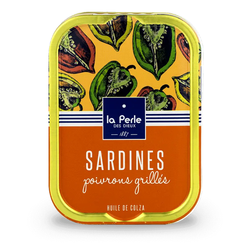 Sardines à l'huile de colza et aux poivrons grillés