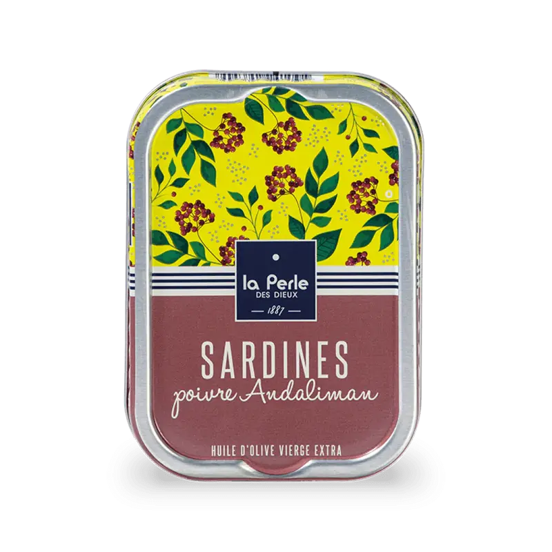 Sardines à l'huile d'olive et poivre Andaliman