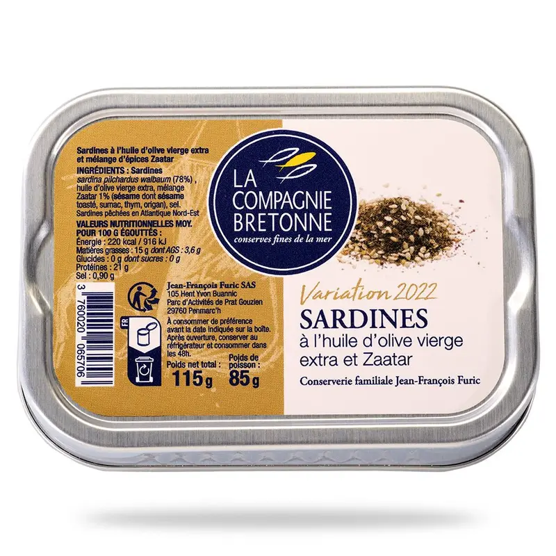 Sardines à l’huile d’olive et Zaatar