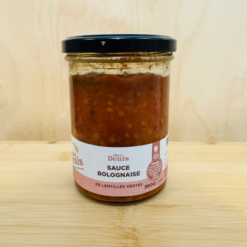 Sauce bolognaise de lentilles vertes