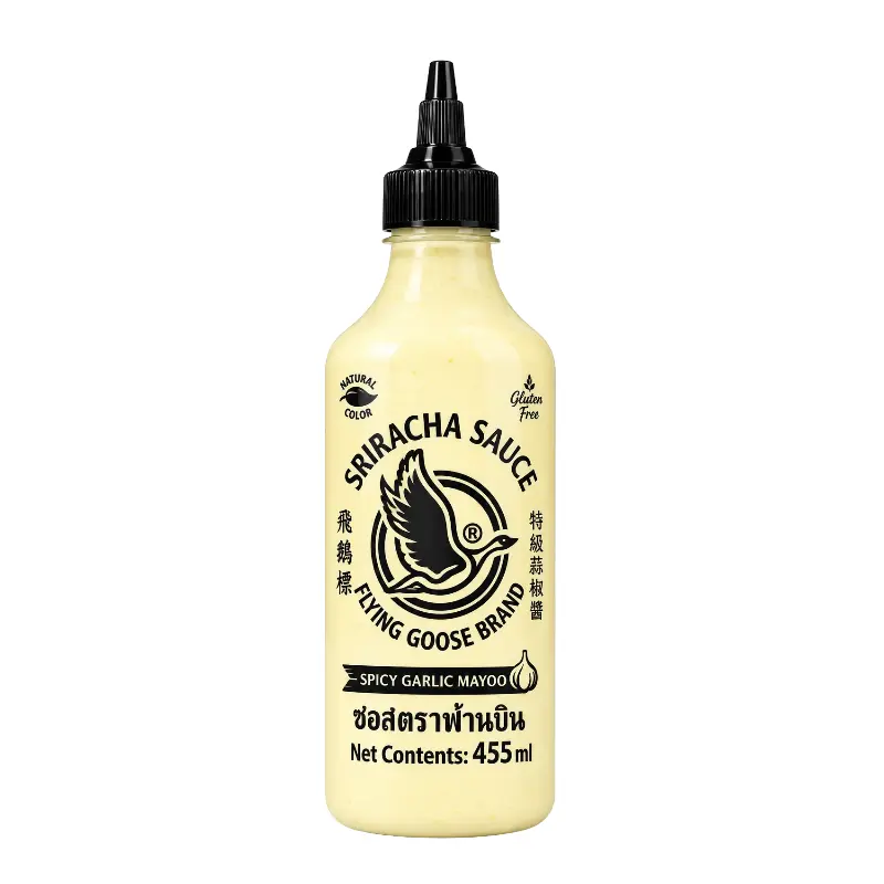 Sauce mayonnaise sriracha à l'ail et au piment jaune - FLYING GOOSE - 455ml