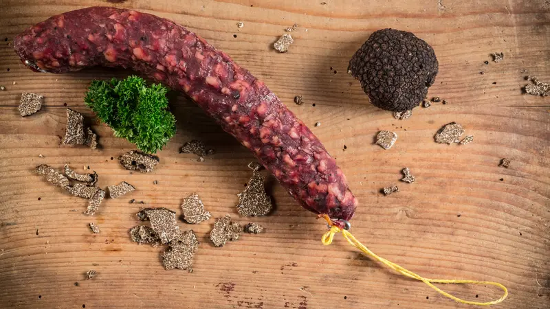 Saucisse sèche de cerf à la Truffe Suisse