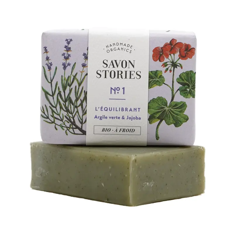 Savon N°1 L’Équilibrant Argile Verte Jojoba