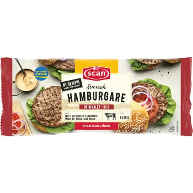 Scan Hamburgare 6p - Hamburger - 90g