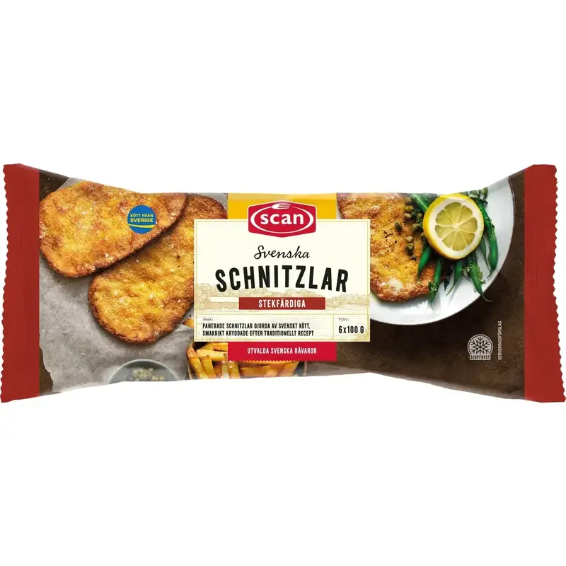 Scan Schnitzel Fryst - Frozen Schnitzel  -  600 g