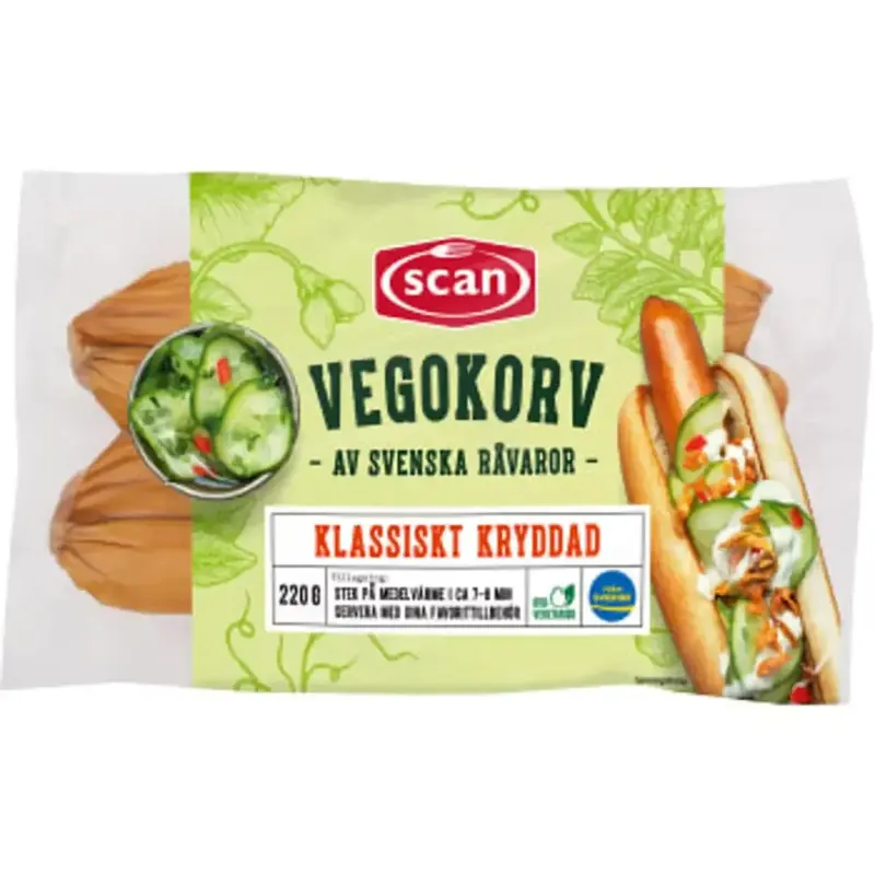 Scan Vegokorv ovo - frozen Veggie sausage ovo - 220g