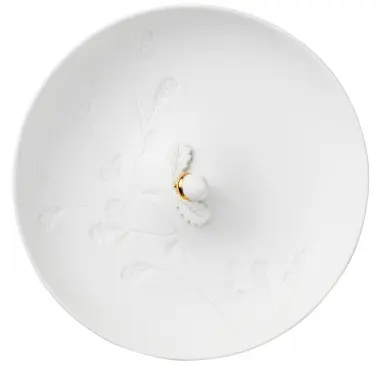 Schale Porzellan weiss Nuss D 17.5cm